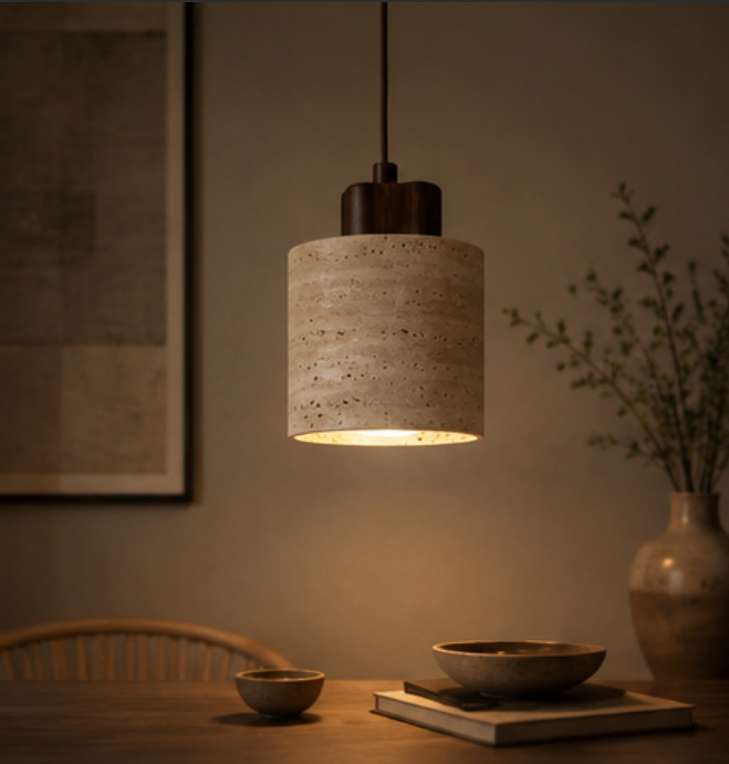 Kyoto™ Travertine Pendant Light