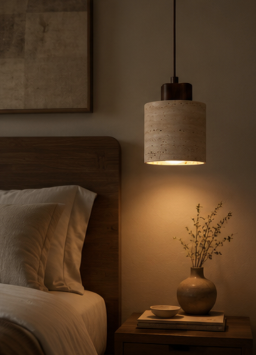 Kyoto™ Travertine Pendant Light