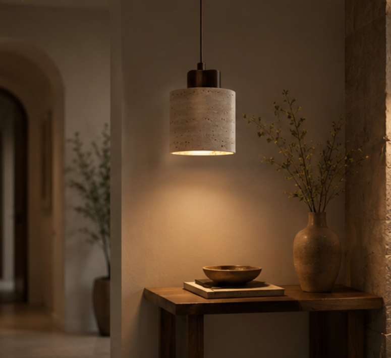 Kyoto™ Travertine Pendant Light