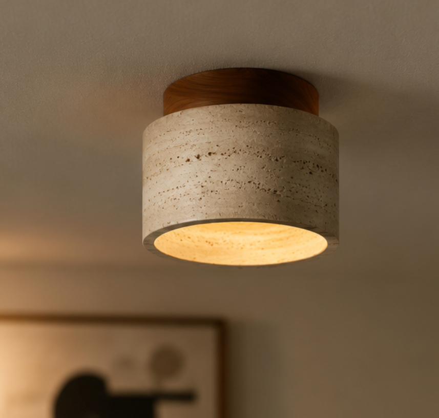 Kyoto™ Travertine Ceiling Light