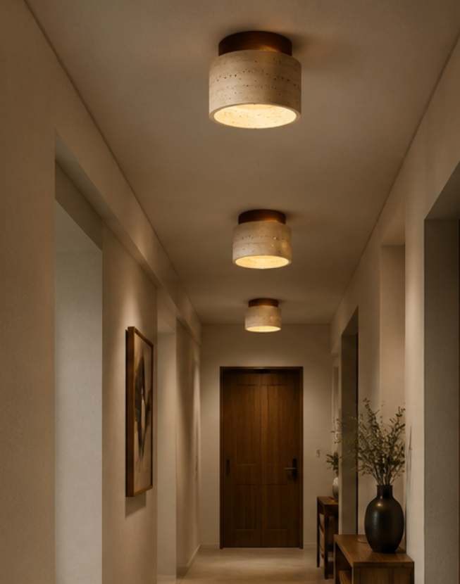 Kyoto™ Travertine Ceiling Light