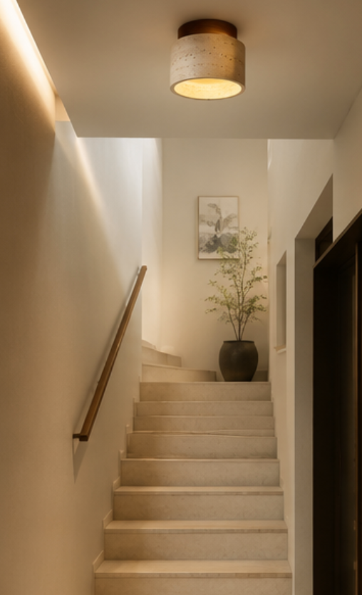 Kyoto™ Travertine Ceiling Light