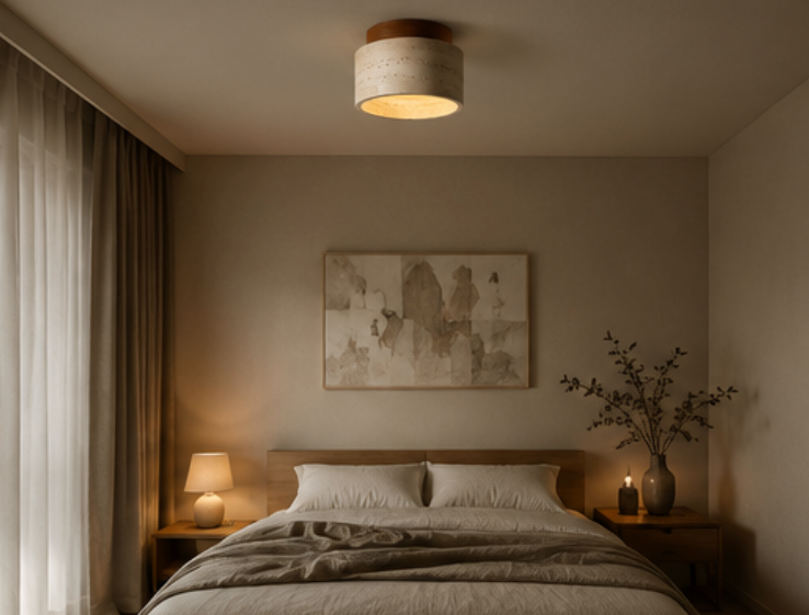 Kyoto™ Travertine Ceiling Light