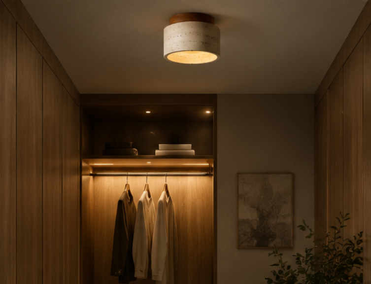 Kyoto™ Travertine Ceiling Light