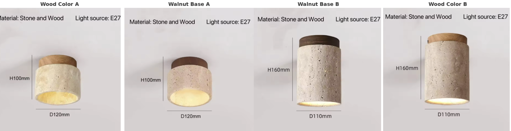 Kyoto™ Travertine Ceiling Light