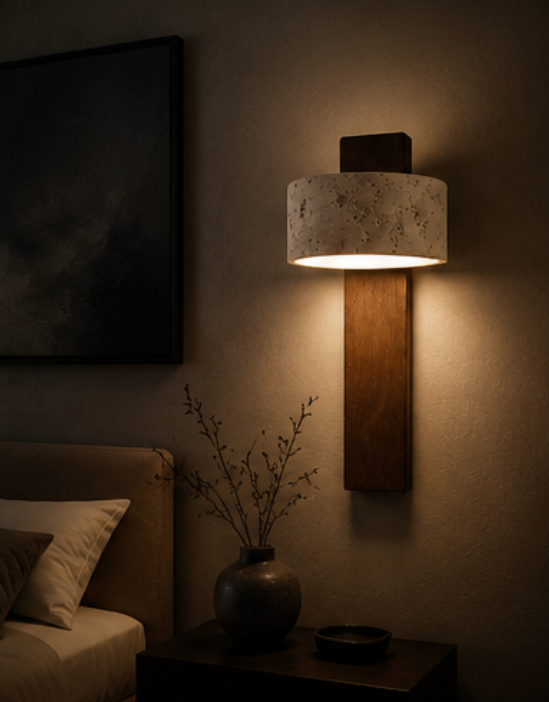 Kyoto™ Rotatable Travertine Wall Light