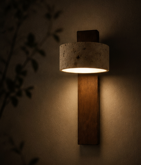 Kyoto™ Rotatable Travertine Wall Light