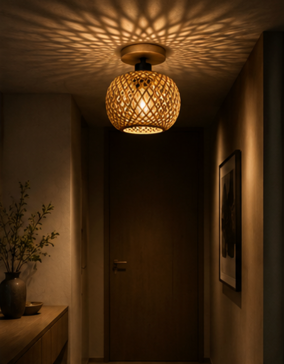 Nara™ Handwoven Bamboo Ceiling Light