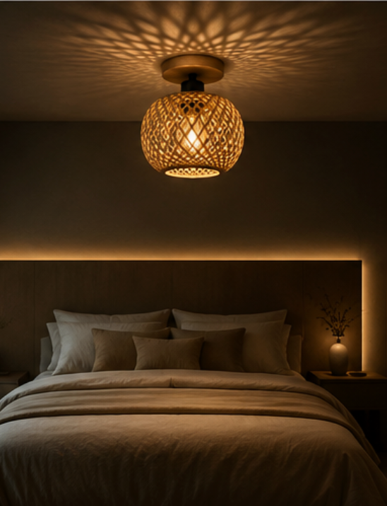 Nara™ Handwoven Bamboo Ceiling Light