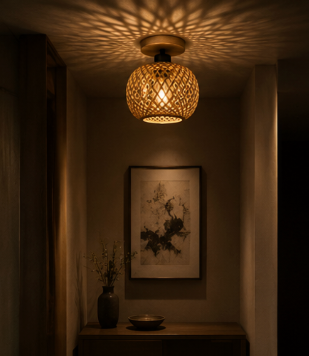Nara™ Handwoven Bamboo Ceiling Light