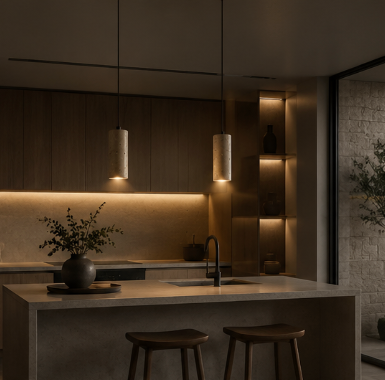 AURELIA™ Travertine Pendant Light