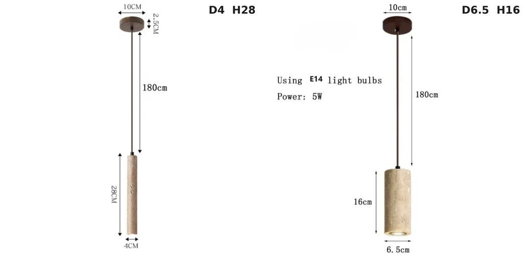 AURELIA™ Travertine Pendant Light