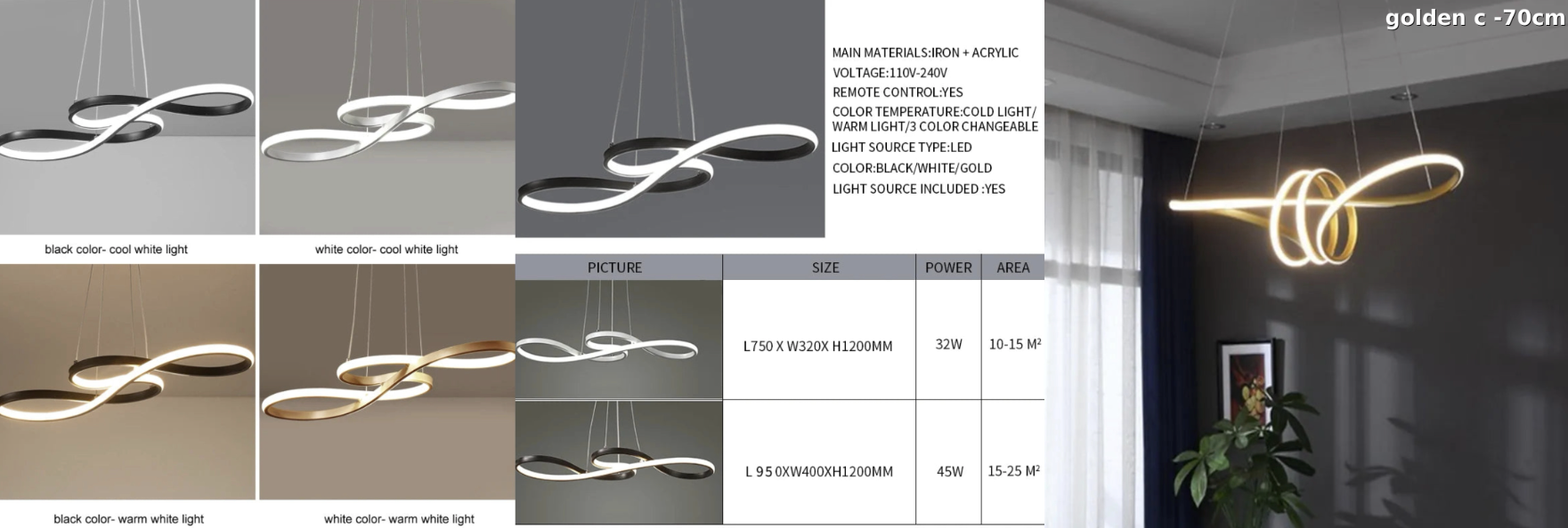 LUMIÈRE™ Celeste Infinity Pendant Light – Luxury LED Chandelier for Dining Room