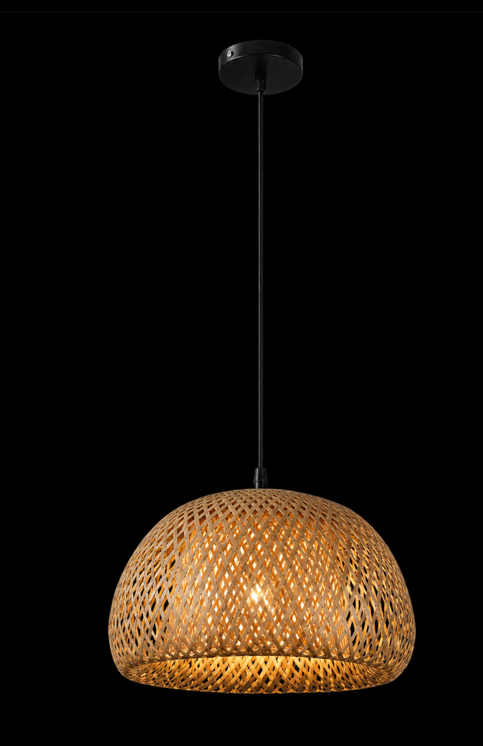LUMIÈRE Handwoven Bamboo Ceiling Light