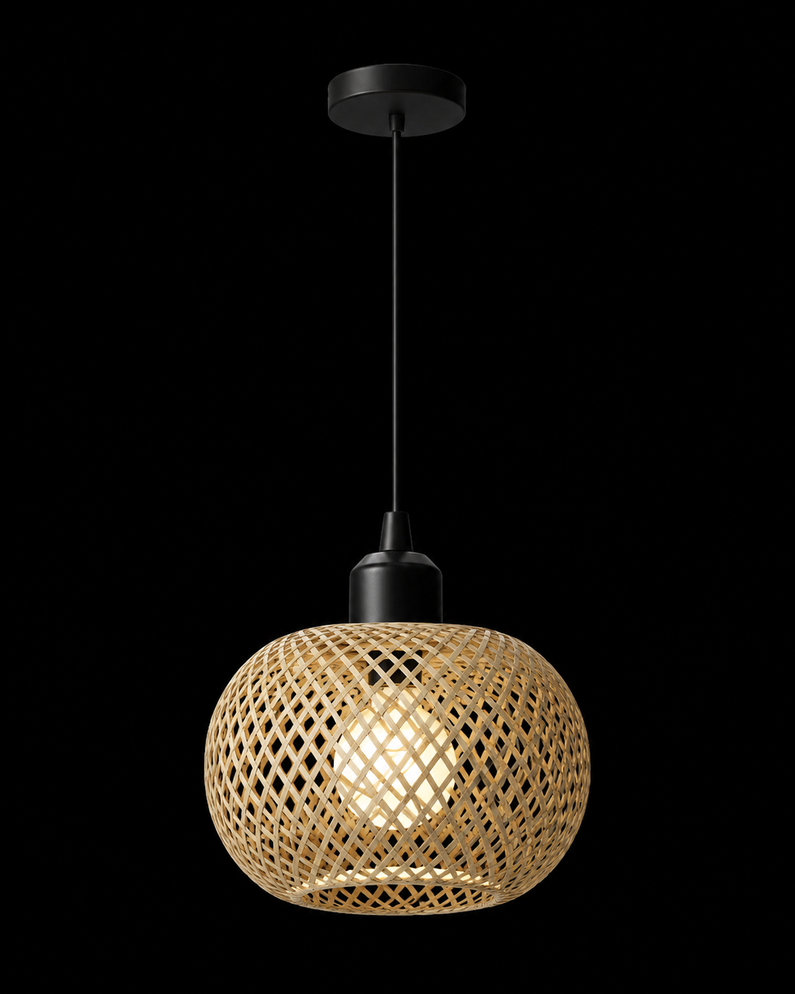 LUMIÈRE Handwoven Bamboo Ceiling Light